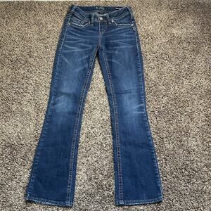 Silver Jeans Womens W26xL33 AIKO Mid Boot Bootcut Medium Wash Stretch Fit